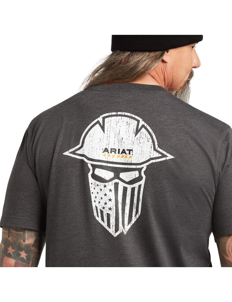 Vêtements De Travail Ariat Rebar Workman Full Cover T Shirts Grise | BQV-2580390