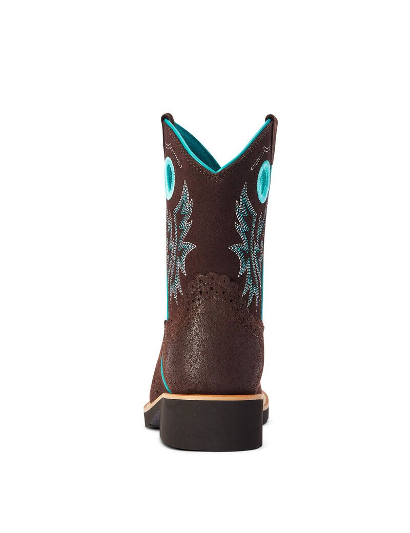 Bottes Western Ariat Fatbaby Cowgirl Bleu Royal Chocolat | HIX-6754126