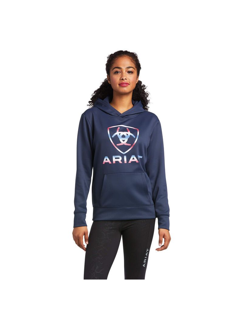 Sweat à Capuche Ariat Tek Bleu | BFX-1857074