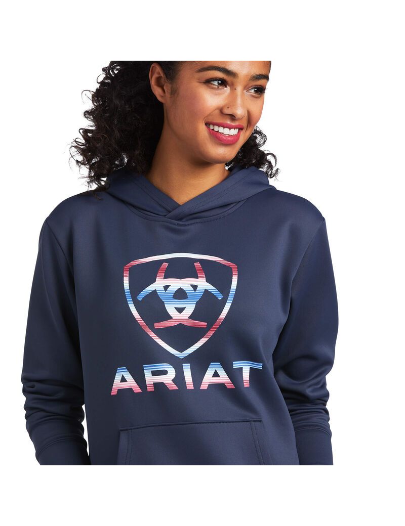 Sweat à Capuche Ariat Tek Bleu | BFX-1857074