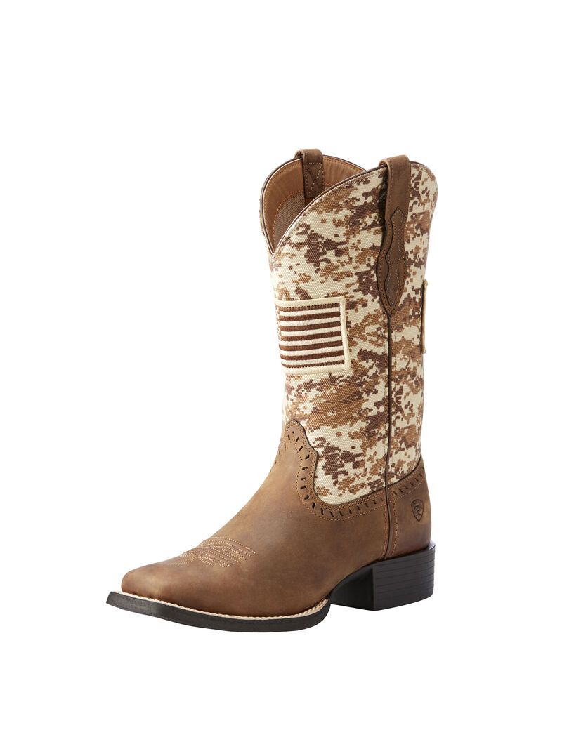 Bottes Western Ariat Round Up Patriot Marron | NLQ-2833460