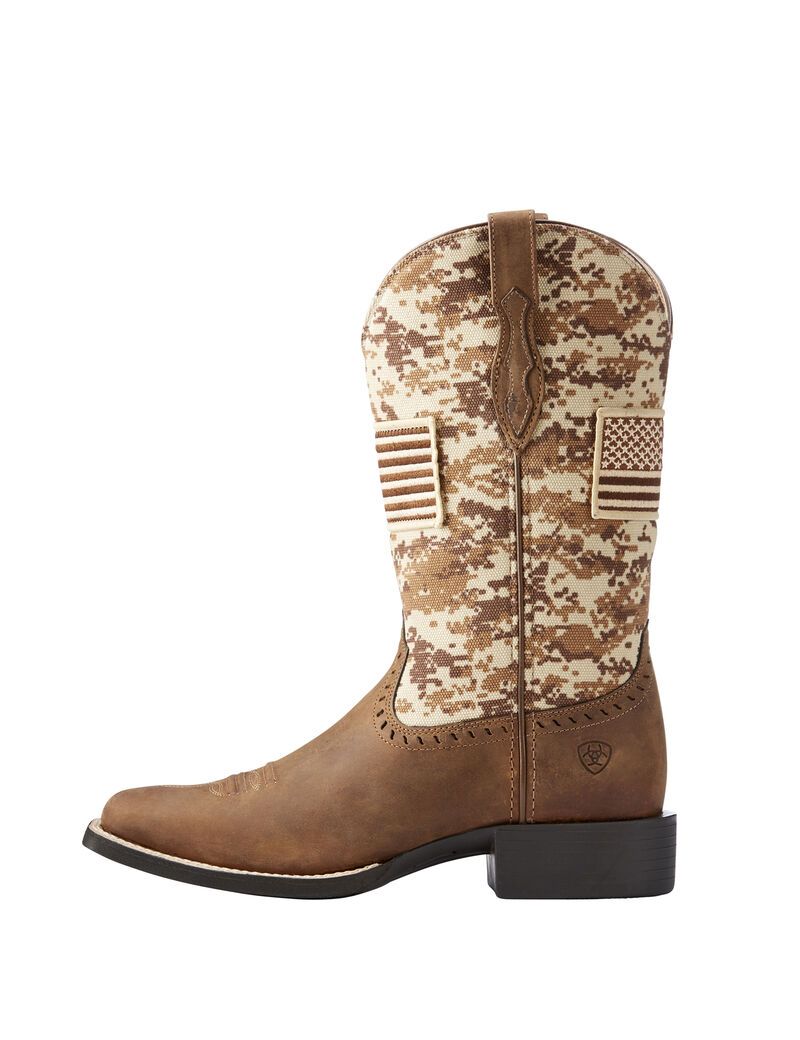 Bottes Western Ariat Round Up Patriot Marron | NLQ-2833460