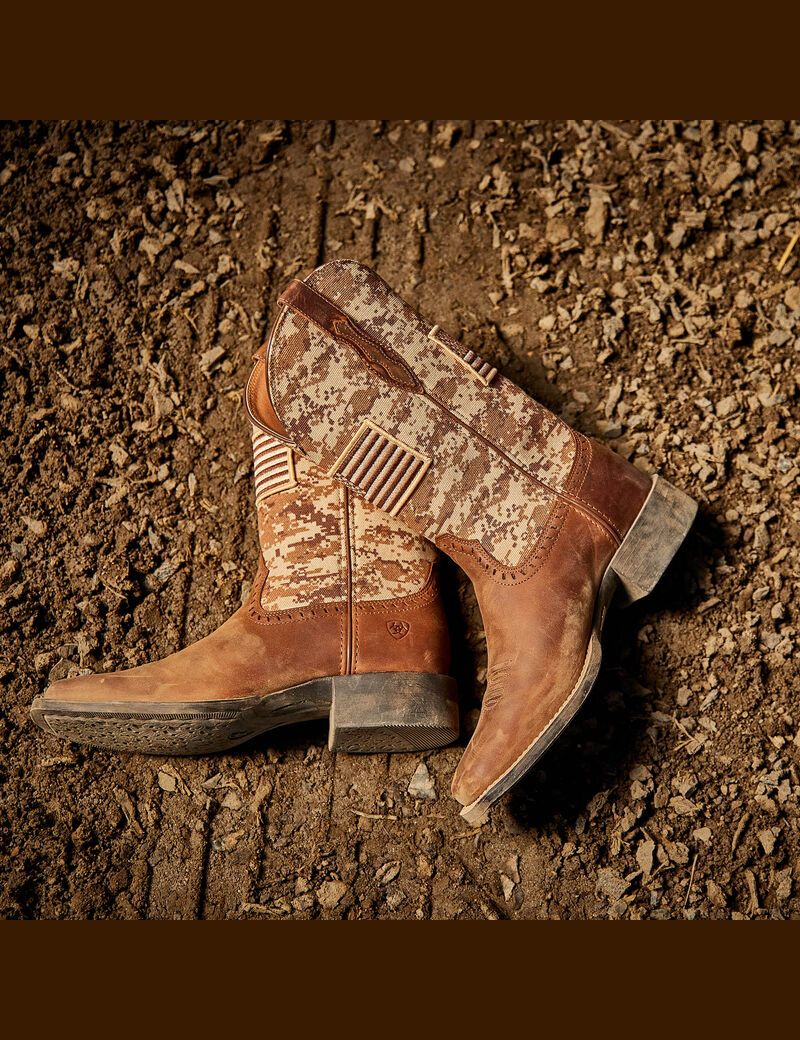 Bottes Western Ariat Round Up Patriot Marron | NLQ-2833460