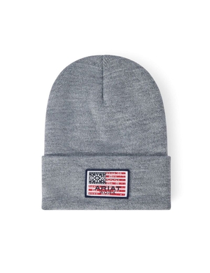 Chapeaux Ariat Rebar Southwest Flag Patch Beanie Grise | LKQ-2556301