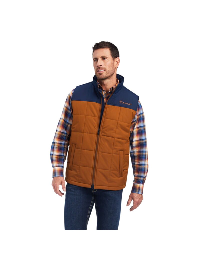 Gilet Ariat Crius Insulated Marron Bleu Marine | DBF-1891372