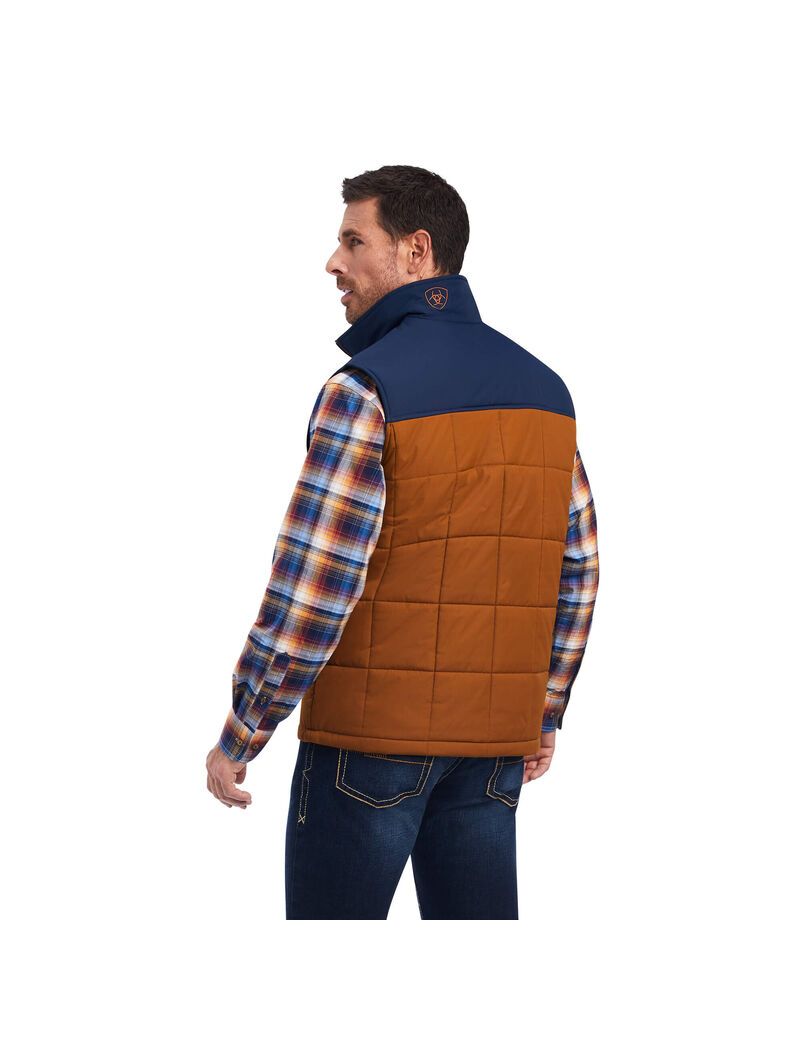 Gilet Ariat Crius Insulated Marron Bleu Marine | DBF-1891372