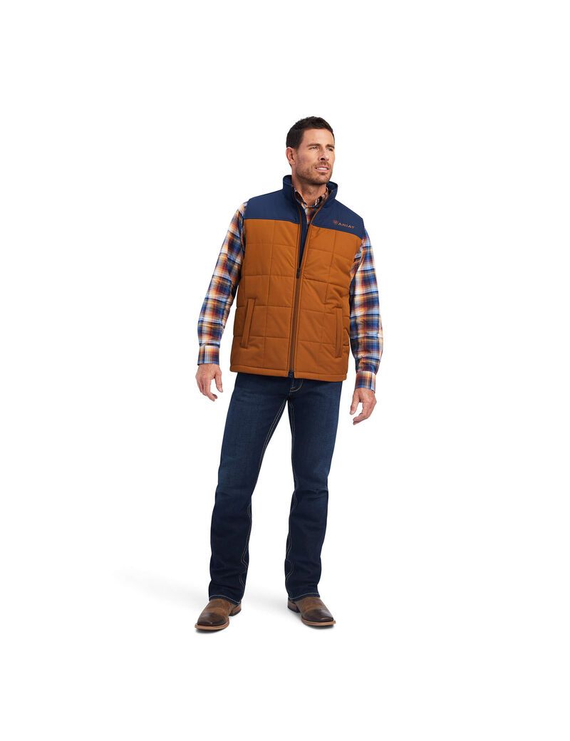 Gilet Ariat Crius Insulated Marron Bleu Marine | DBF-1891372