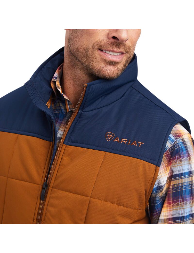 Gilet Ariat Crius Insulated Marron Bleu Marine | DBF-1891372