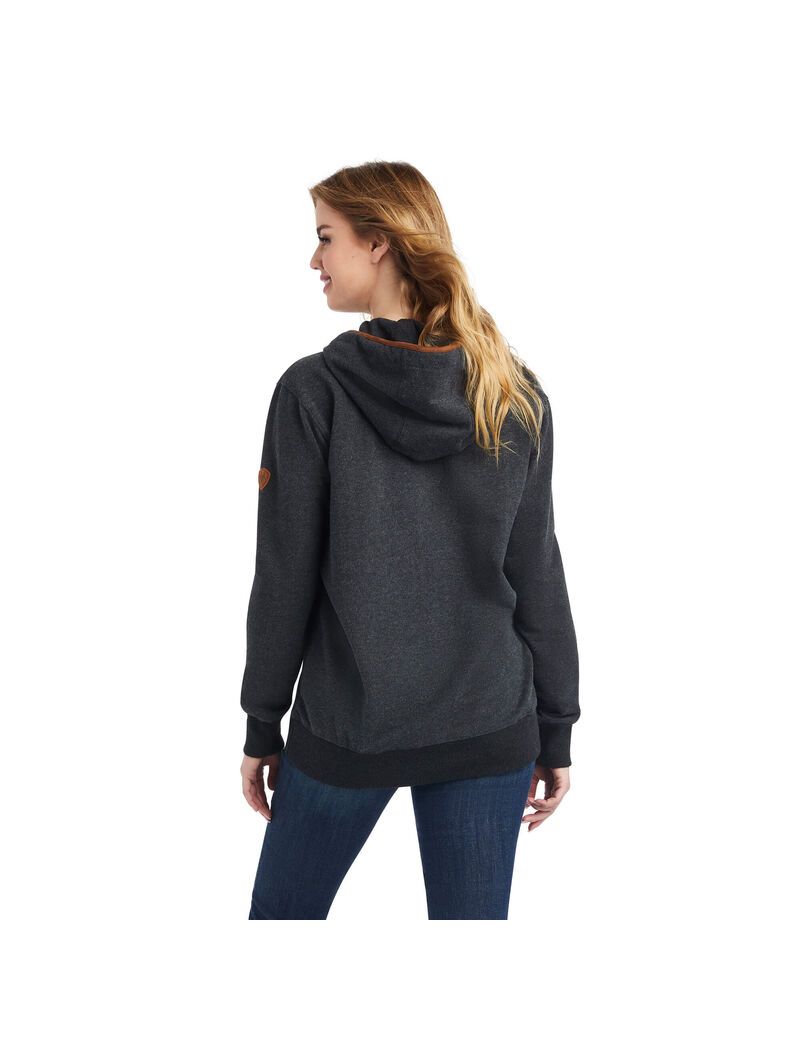 Sweat à Capuche Ariat REAL Elevated Grise | BKZ-3055286