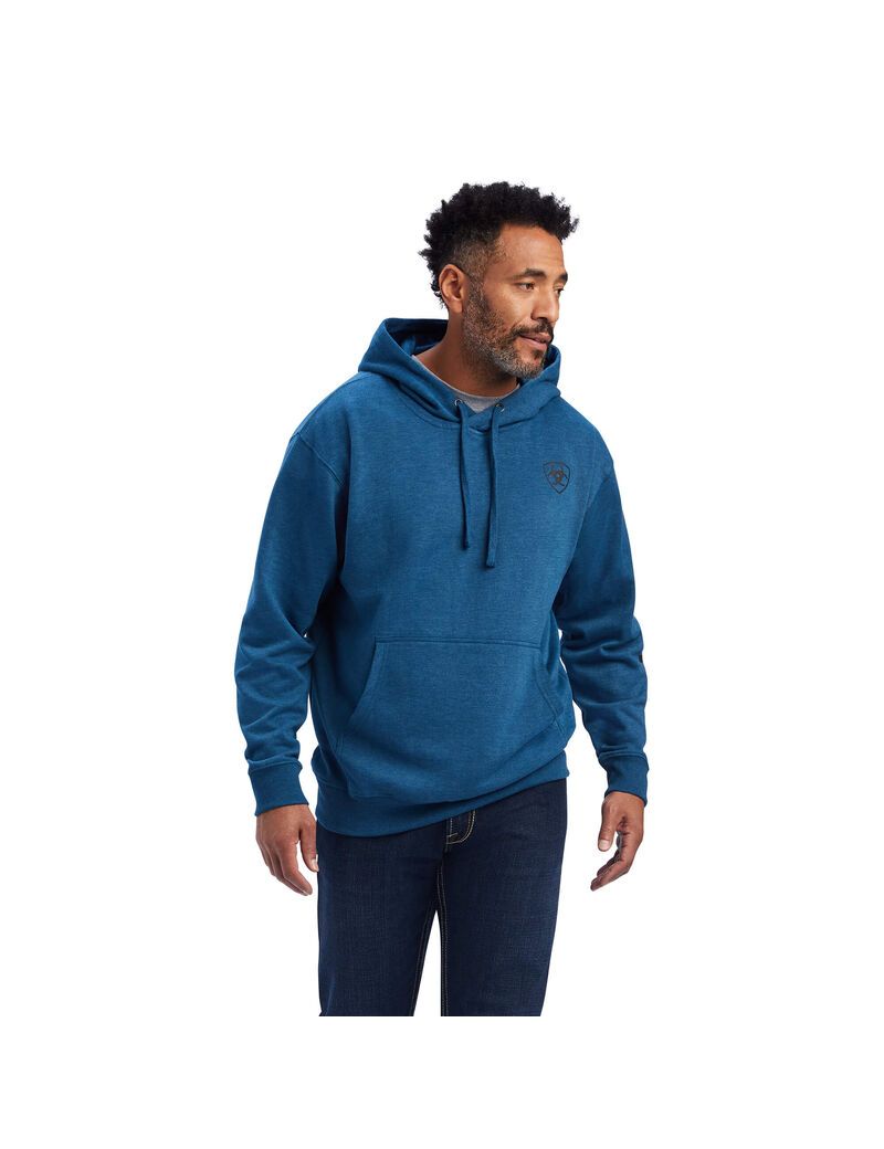 Sweat à Capuche Ariat Logo Bleu Marine | YZK-3781924