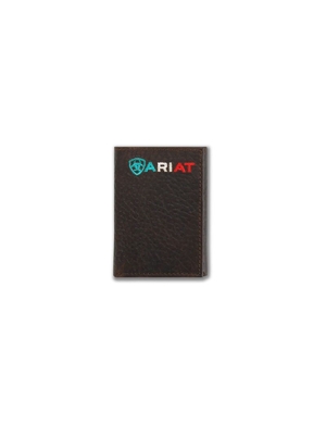 Portefeuilles Ariat Mexico logo trifold Marron | WCH-3996757