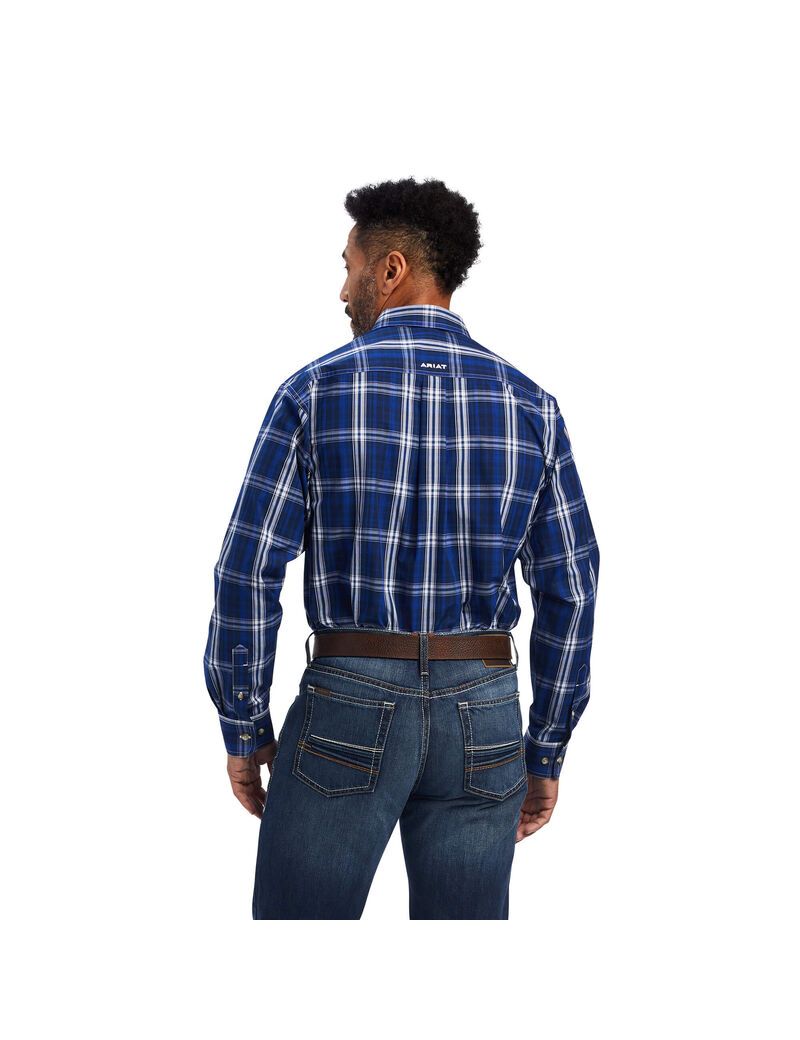 Chemises De Costume Ariat Pro Series Burke Classiche Fit Bleu Foncé | OSQ-0915593