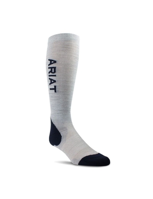 Chaussettes Ariat Performances Grise Bleu Marine | EYU-5604546