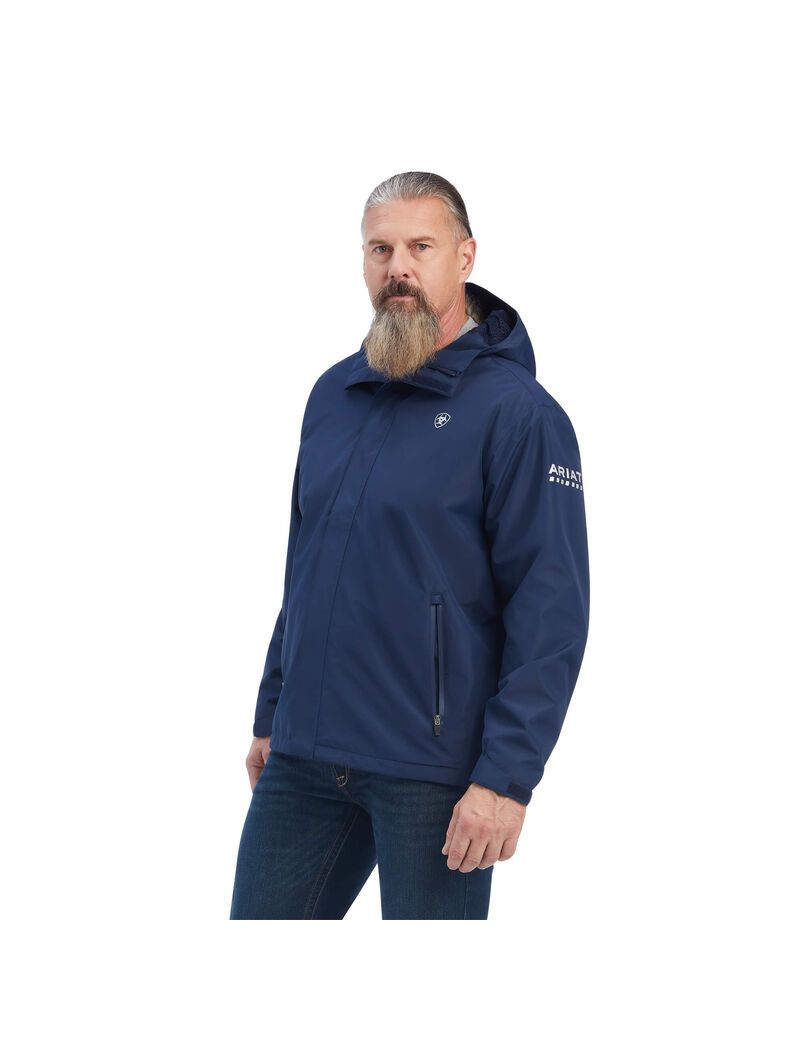 Vêtements De Travail Ariat Rebar Stormshell Imperméables Jackets Bleu Marine | GUU-2065243