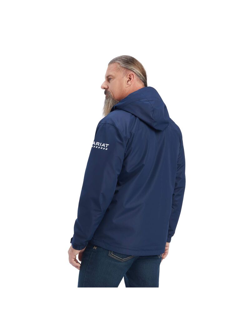 Vêtements De Travail Ariat Rebar Stormshell Imperméables Jackets Bleu Marine | GUU-2065243