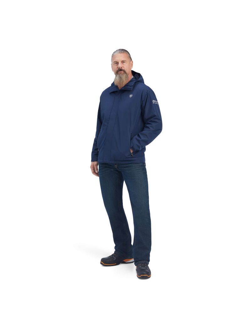 Vêtements De Travail Ariat Rebar Stormshell Imperméables Jackets Bleu Marine | GUU-2065243