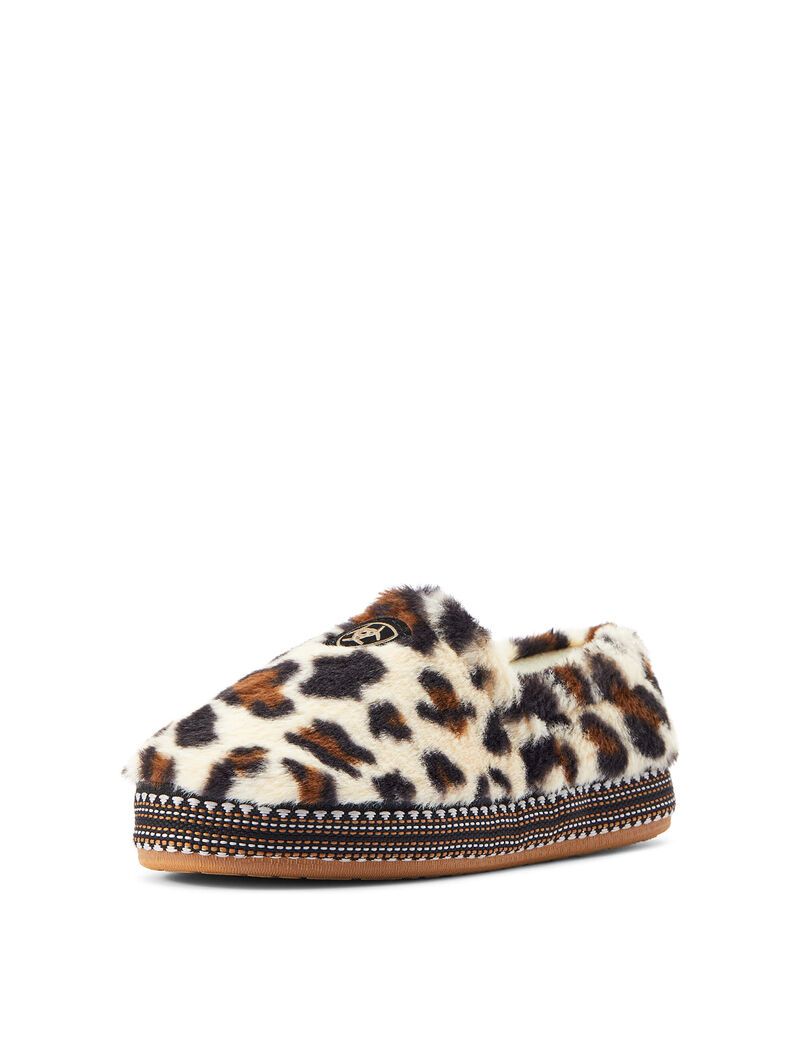 Chaussons Ariat Snuggle Blanche Leopard | YVC-9959285