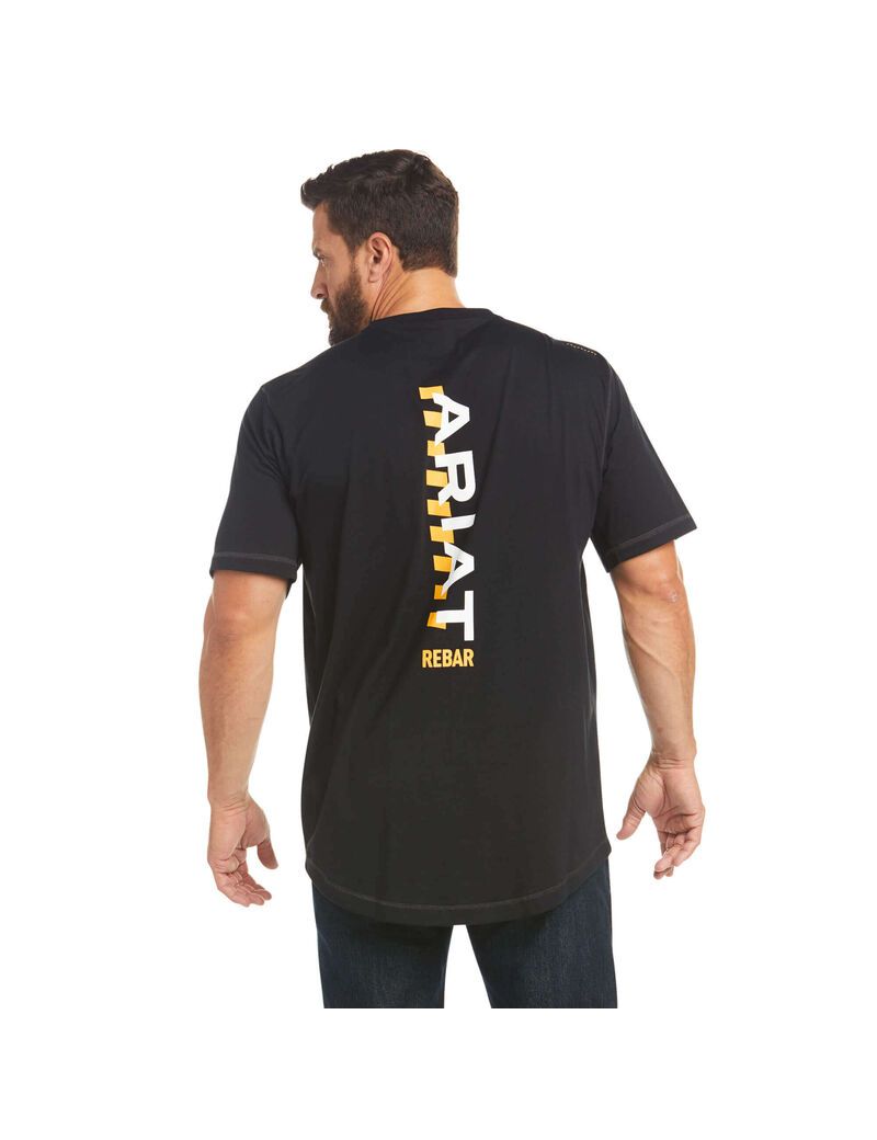 Vêtements De Travail Ariat Rebar Workman Logo T Shirts Noir | LLY-8286190