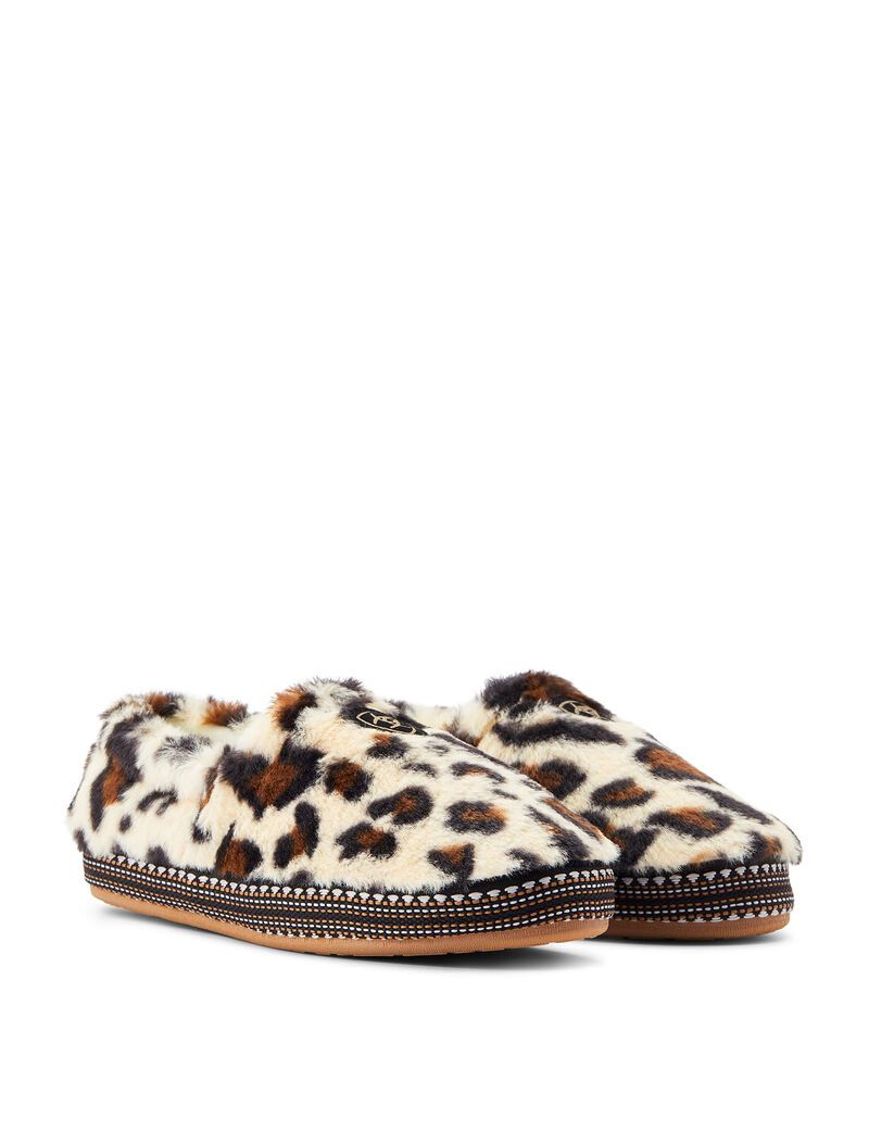 Chaussons Ariat Snuggle Blanche Leopard | YVC-9959285