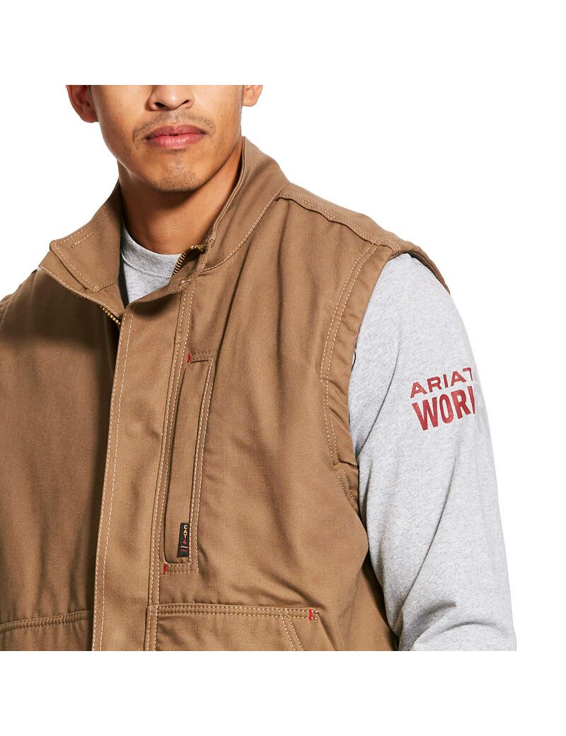 Gilet Ariat FR Workhorse Insulated Kaki | BOB-4021709