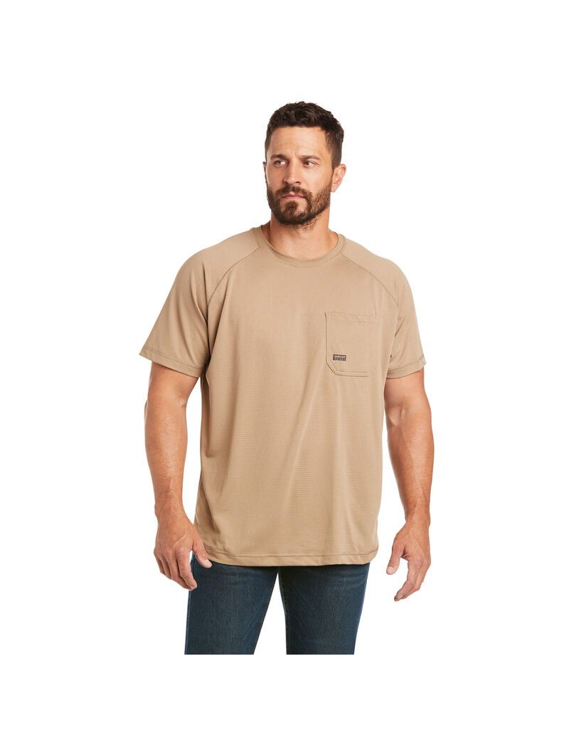 Vêtements De Travail Ariat Rebar Heat Fighter T Shirts Kaki | MRT-1197701