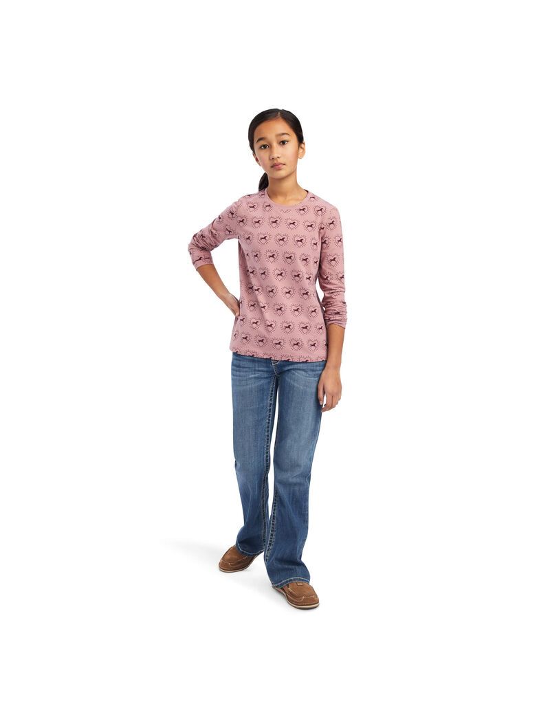 T Shirts Ariat So Love Rose | IIB-2889290