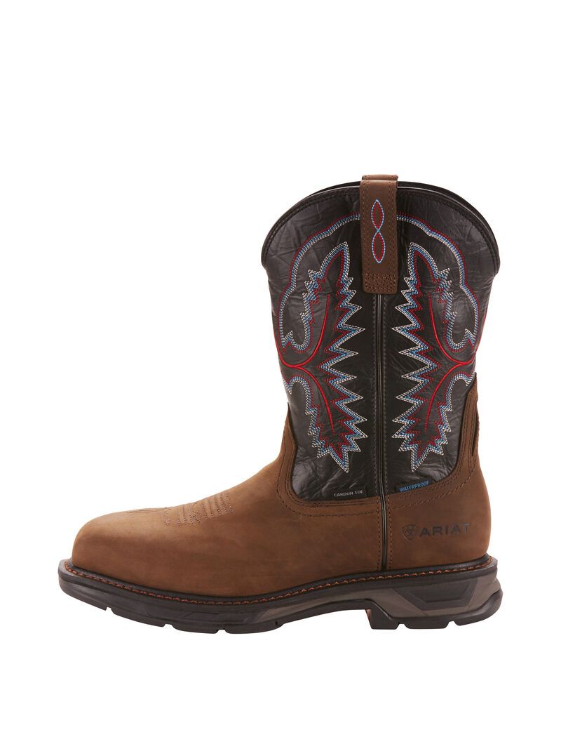 Bottes Imperméables Ariat WorkHog XT Carbon Embout Travail Marron | HTT-7075912