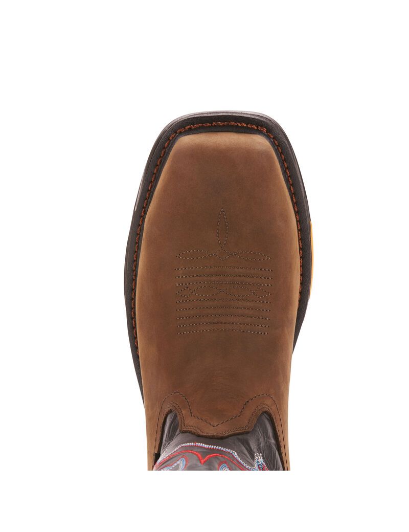 Bottes Imperméables Ariat WorkHog XT Carbon Embout Travail Marron | HTT-7075912