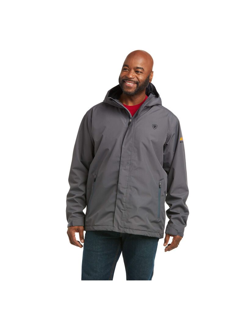 Vestes Ariat Rebar Stormshell Imperméables Grise | WRJ-4353466