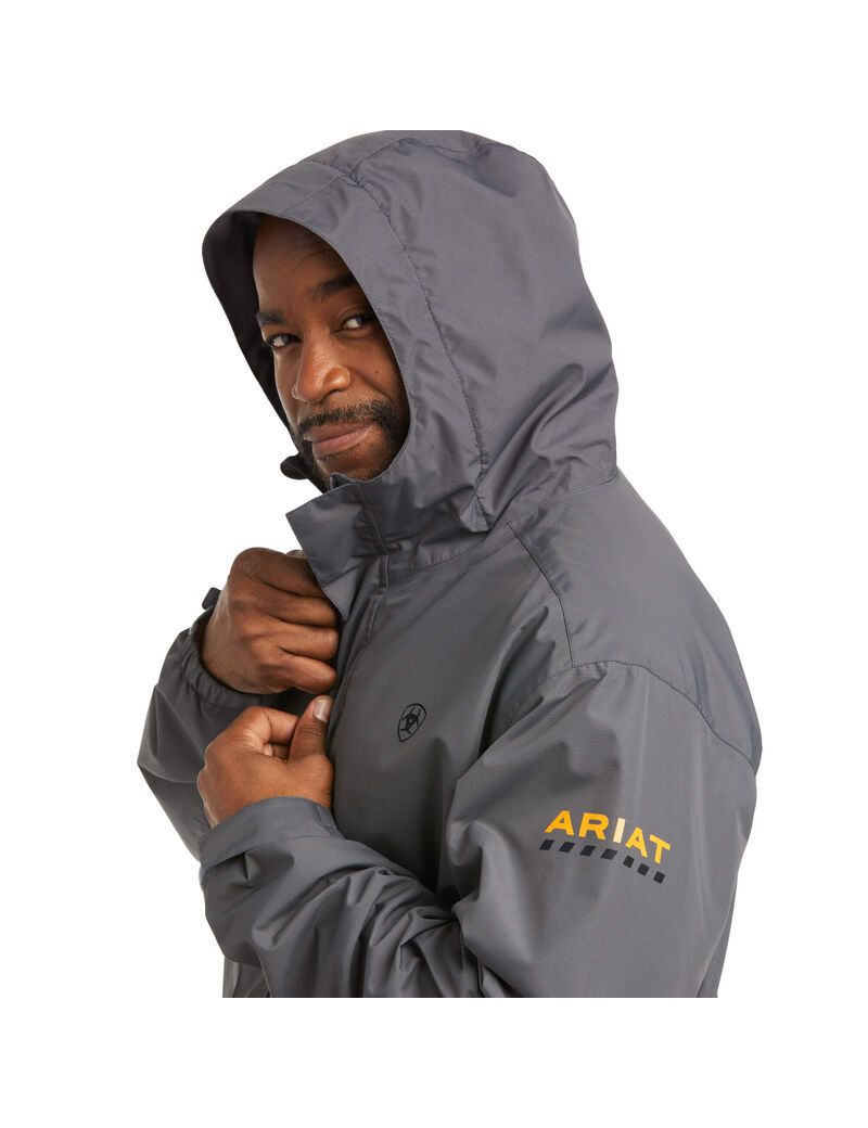 Vestes Ariat Rebar Stormshell Imperméables Grise | WRJ-4353466