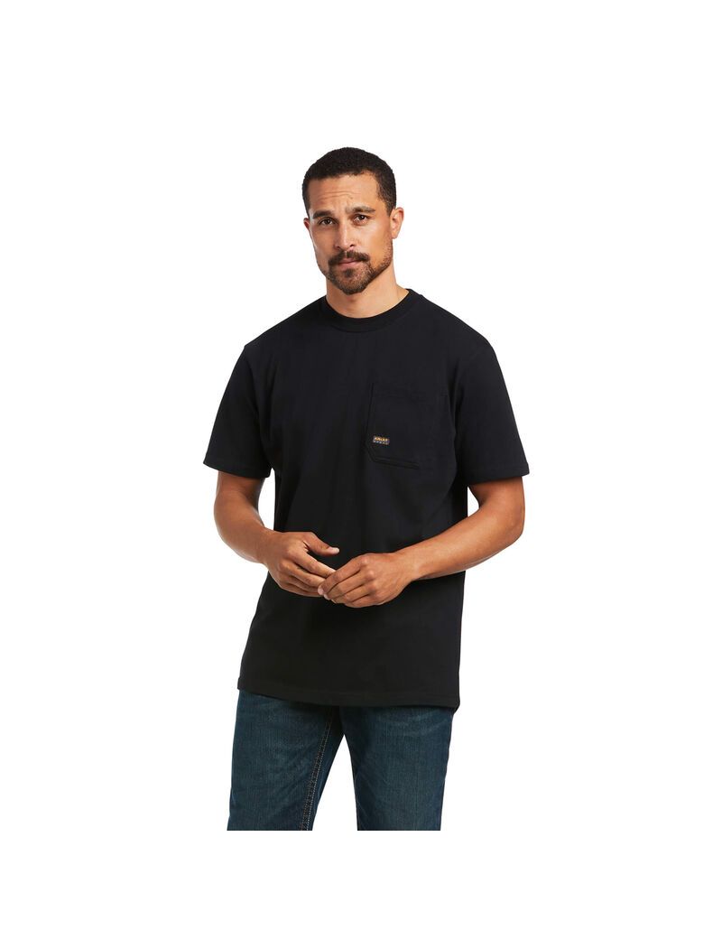 Vêtements De Travail Ariat Rebar Coton Strong Voltaic Hammer T Shirts Noir | BUU-3091296