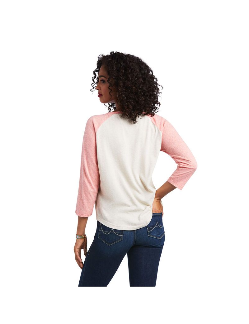 Hauts Ariat Arrow Raglan Beige | ZAW-3291858