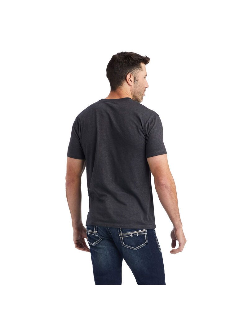 T Shirts Ariat Octane Stack Grise | QUJ-0794137