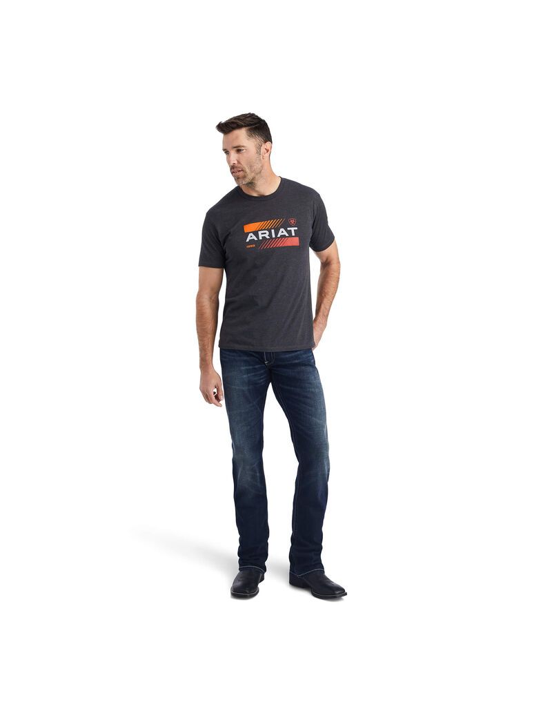 T Shirts Ariat Octane Stack Grise | QUJ-0794137