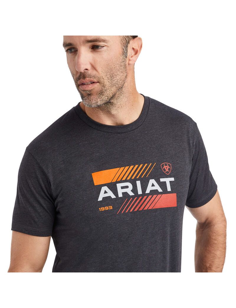 T Shirts Ariat Octane Stack Grise | QUJ-0794137