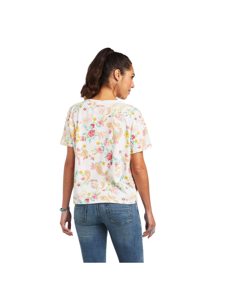 Hauts Ariat Rose Garden Tee Multicolore | ANV-0489945