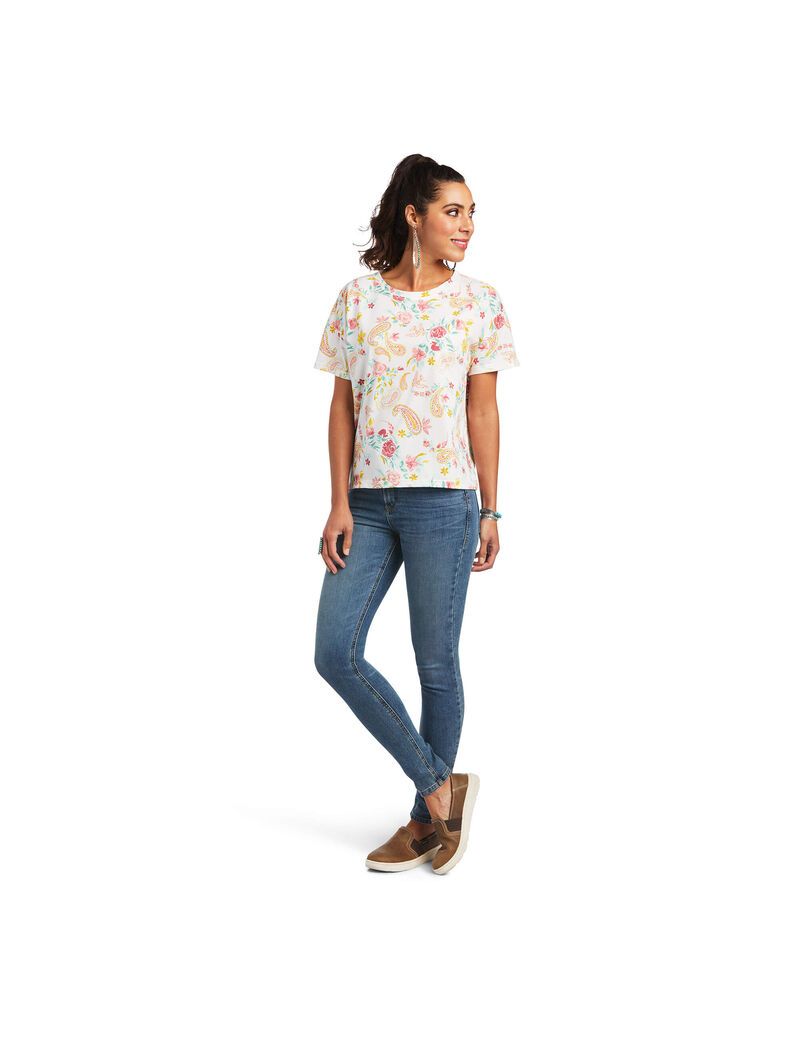 Hauts Ariat Rose Garden Tee Multicolore | ANV-0489945