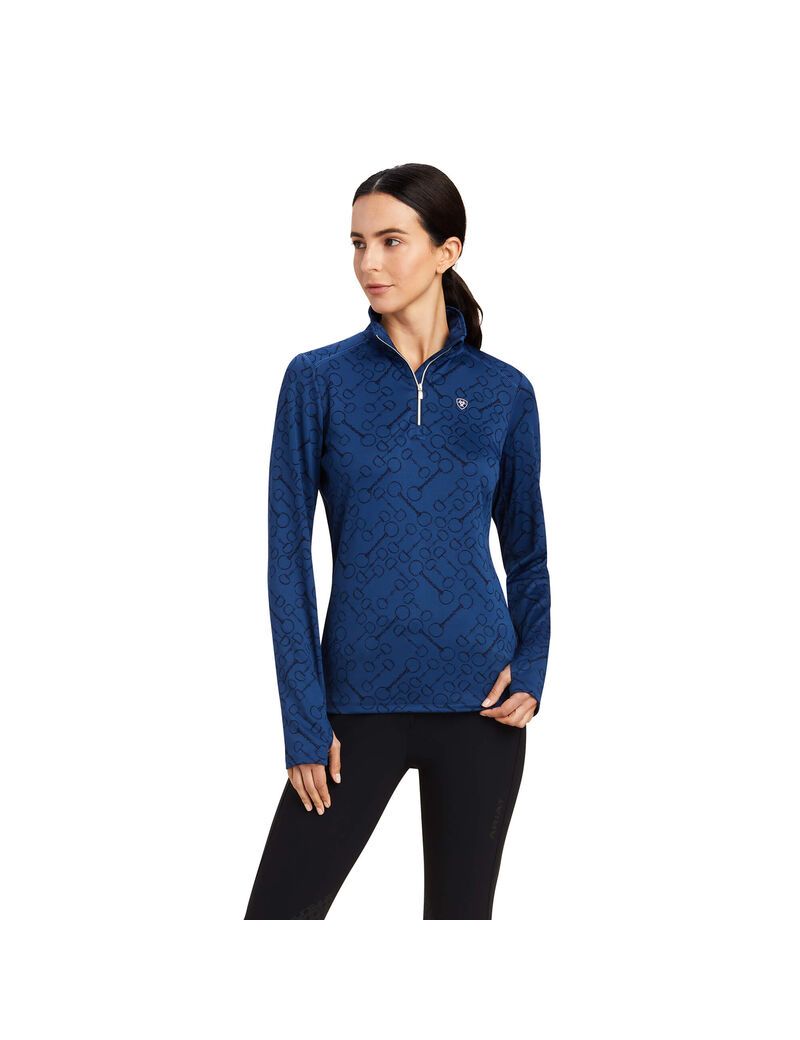 Hauts Ariat Prophecy 1/4 Zip Bleu | DAY-0267715