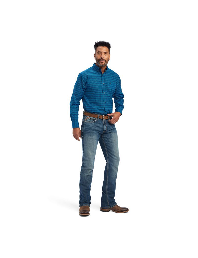 Chemises De Costume Ariat Beasley Classiche Fit Bleu | NQR-0246662