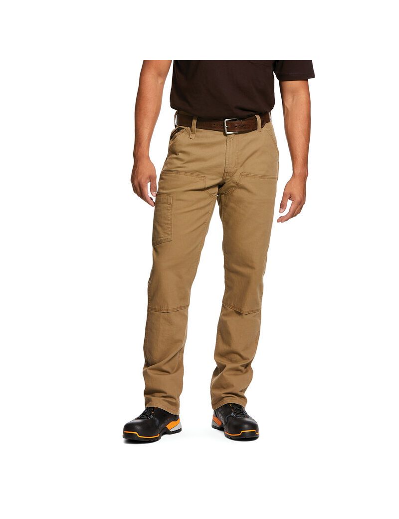 Pantalon Ariat Rebar M4 Low Rise DuraStretch Made Tough Double Front Stackable Droit Leg Kaki | FCL-1314389