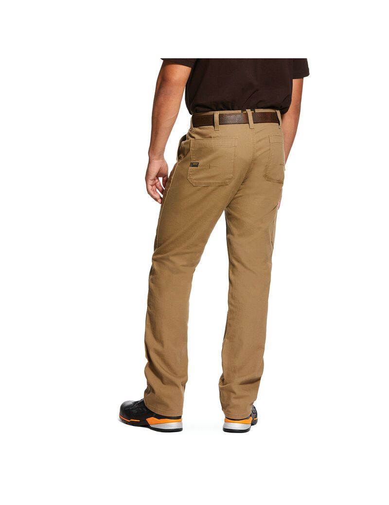 Pantalon Ariat Rebar M4 Low Rise DuraStretch Made Tough Double Front Stackable Droit Leg Kaki | FCL-1314389