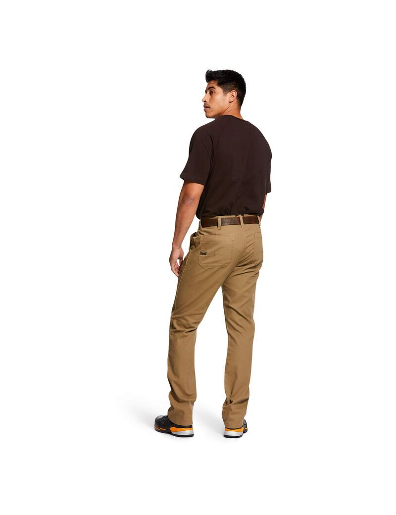 Pantalon Ariat Rebar M4 Low Rise DuraStretch Made Tough Double Front Stackable Droit Leg Kaki | FCL-1314389