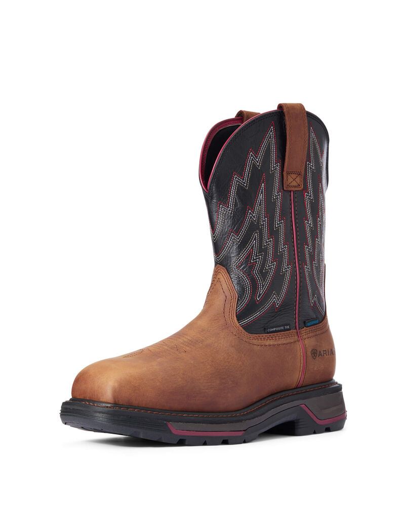 Bottes Imperméables Ariat Big Rig Composite Embout Travail Marron | VID-3924248