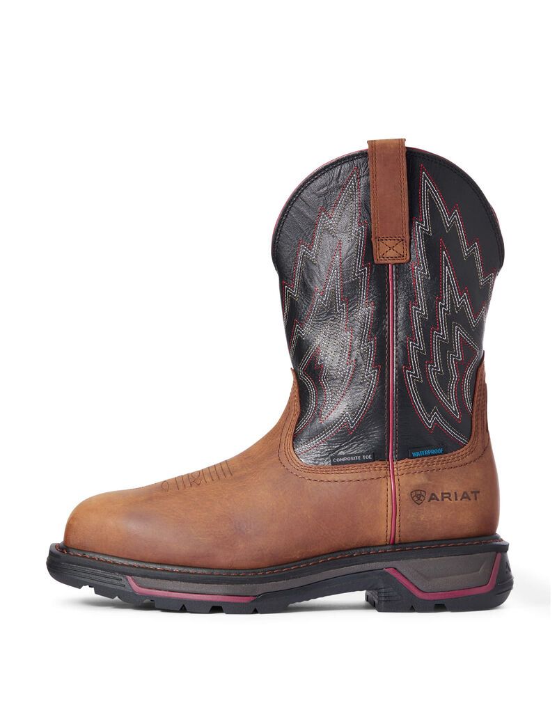 Bottes Imperméables Ariat Big Rig Composite Embout Travail Marron | VID-3924248