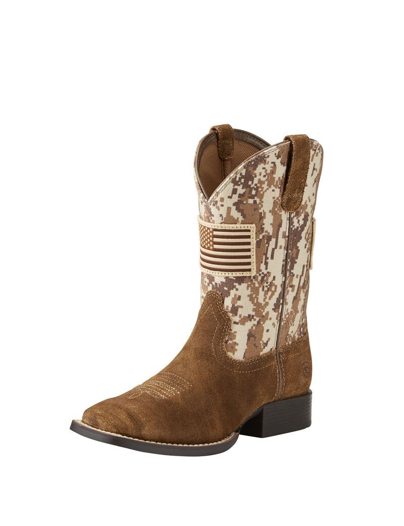 Bottes Western Ariat Patriot Beige Marron Camouflage | BCW-9356611