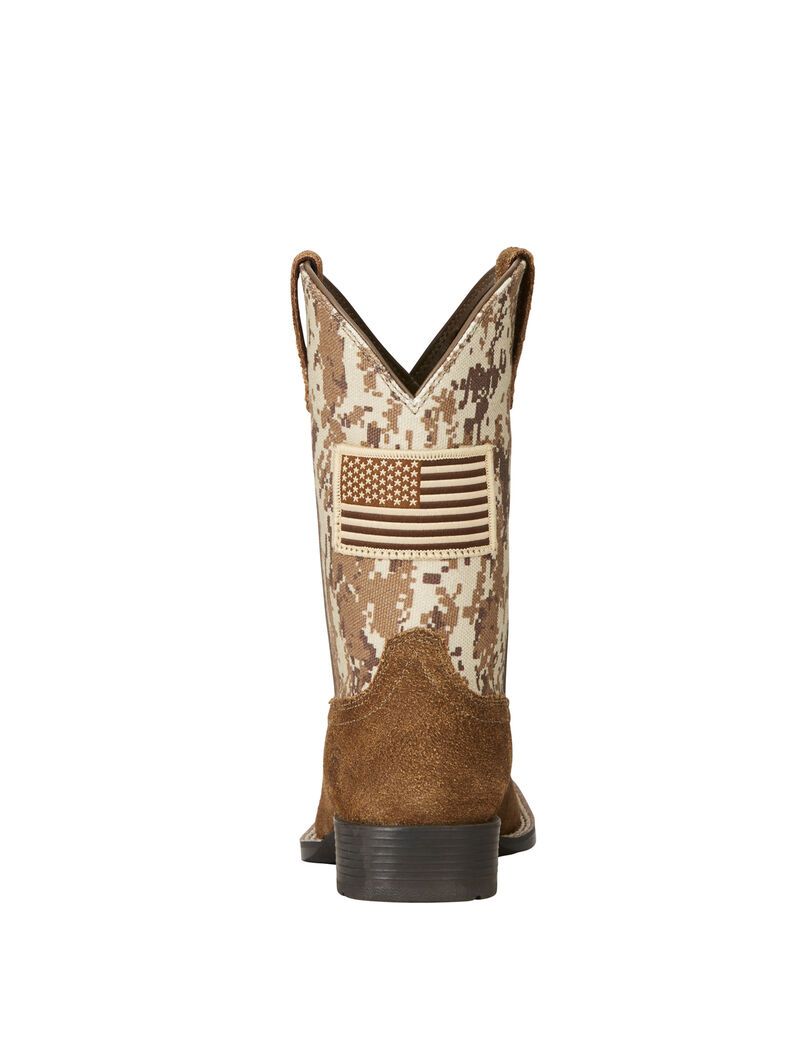 Bottes Western Ariat Patriot Beige Marron Camouflage | BCW-9356611