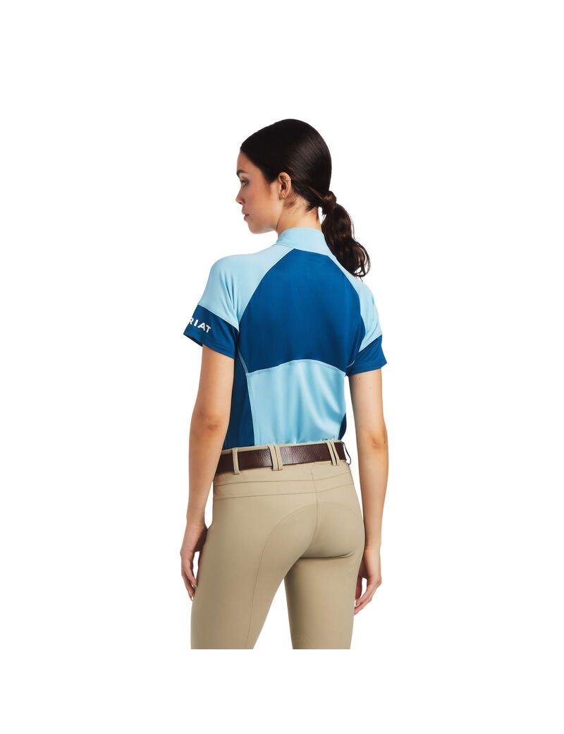 Hauts Ariat Cambria Jersey 1/4 Zip Bleu Bleu | FAV-0433831