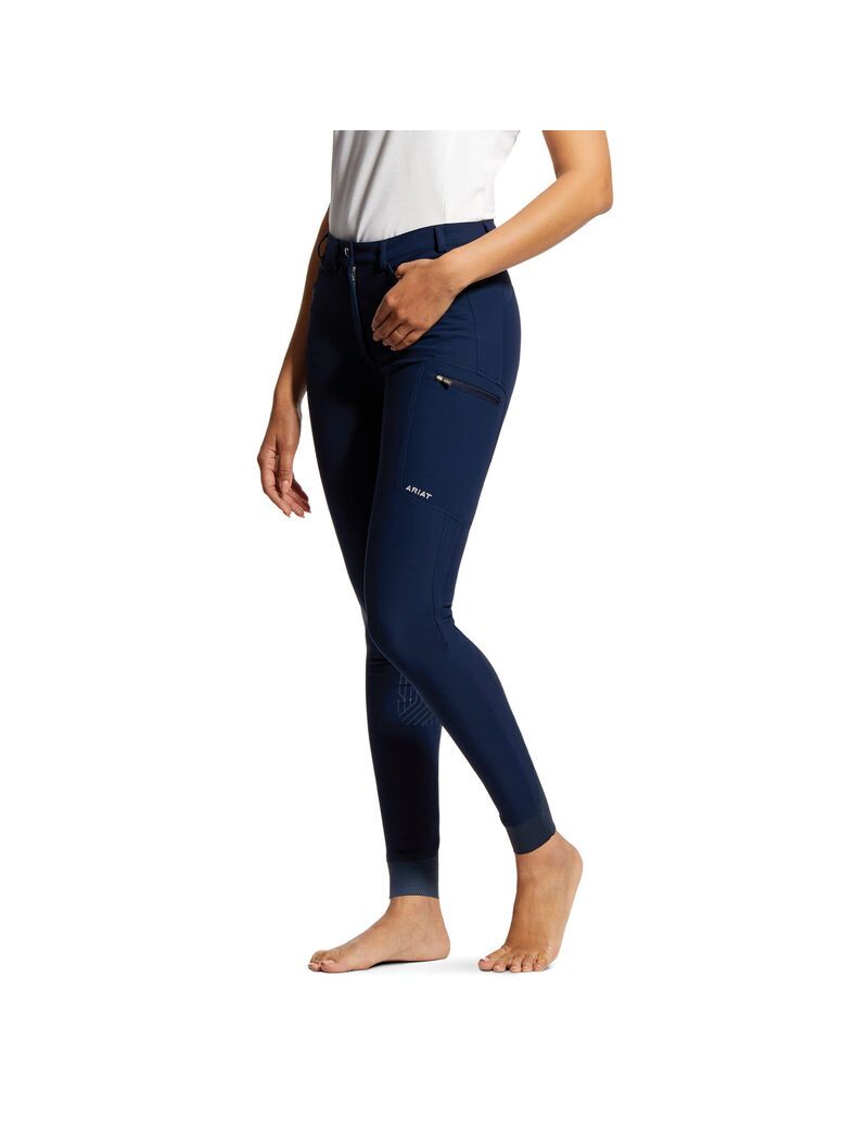 Pantalon Ariat Triton Grip Knee Patch Breech Bleu Marine | SCN-2770428