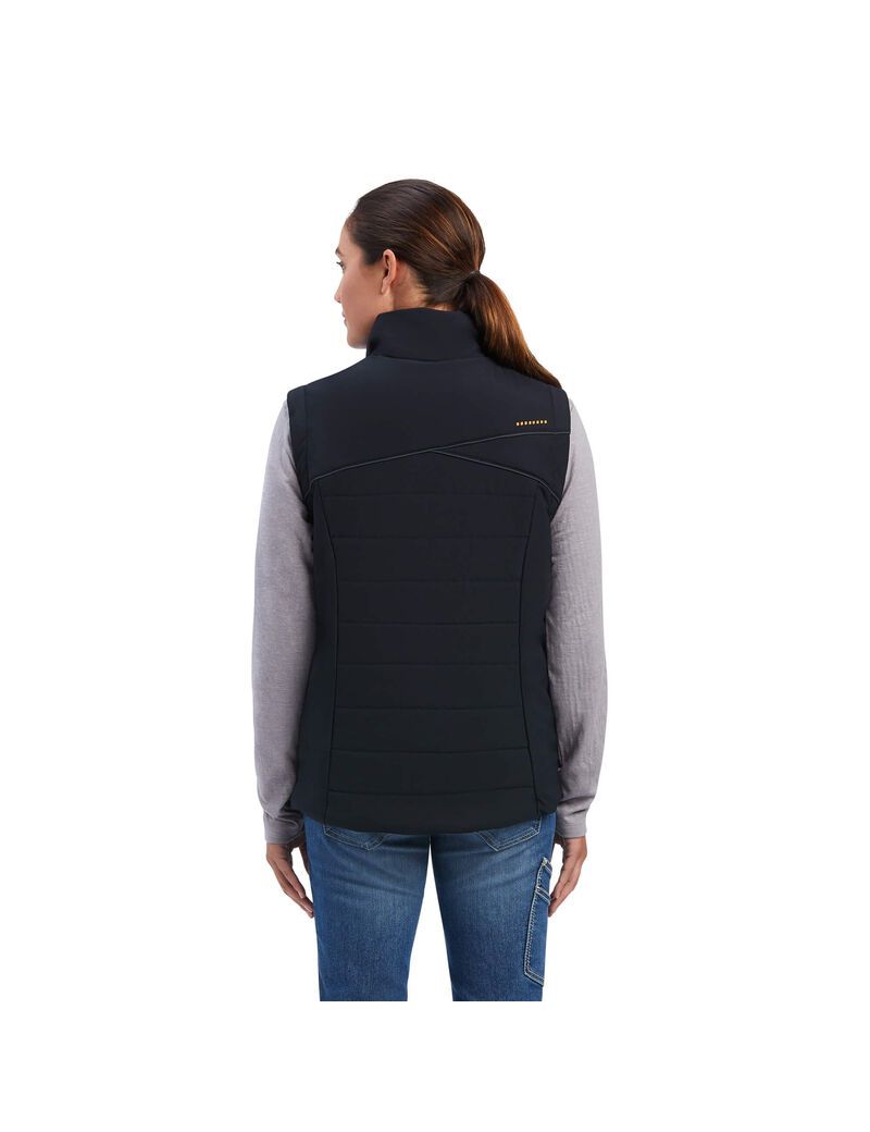 Vêtements De Travail Ariat Rebar Valkyrie Stretch Tela Insulated Vest Noir | PWF-8642003