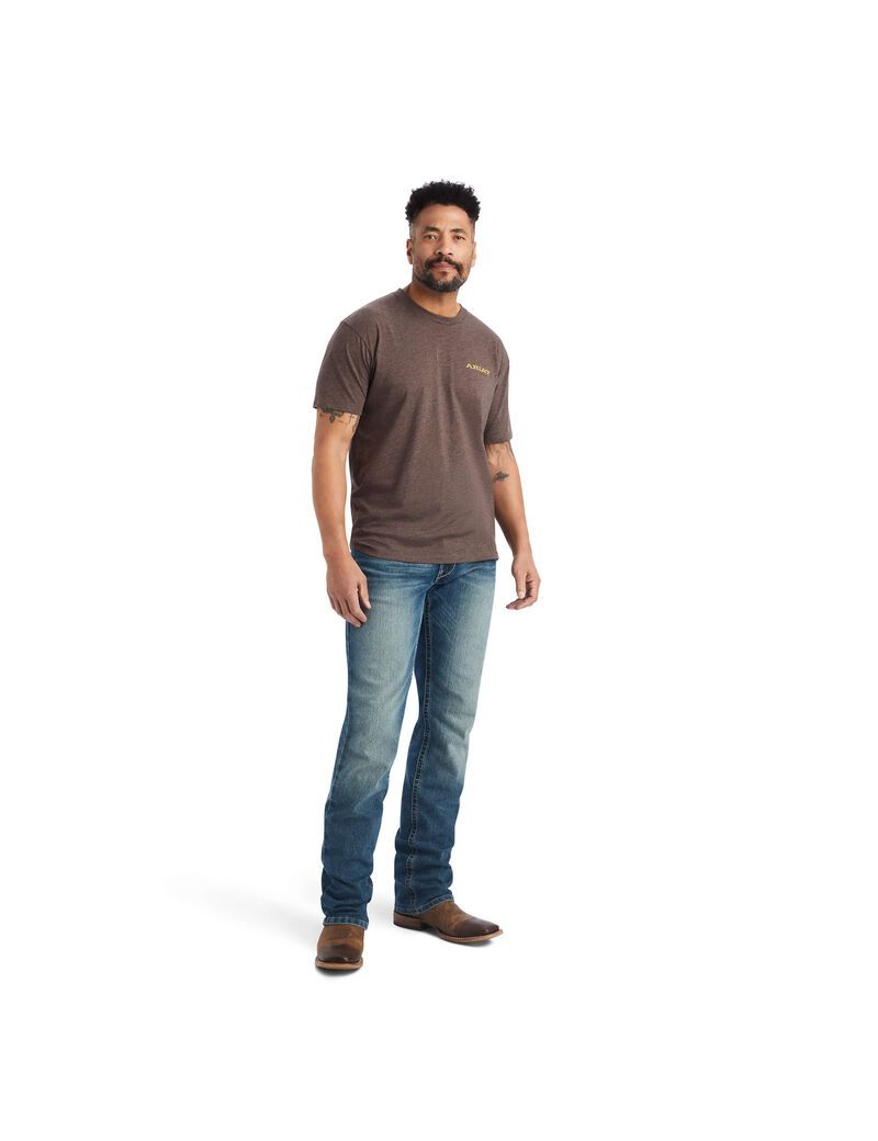 T Shirts Ariat Bronc Buster Marron | JUX-4226035